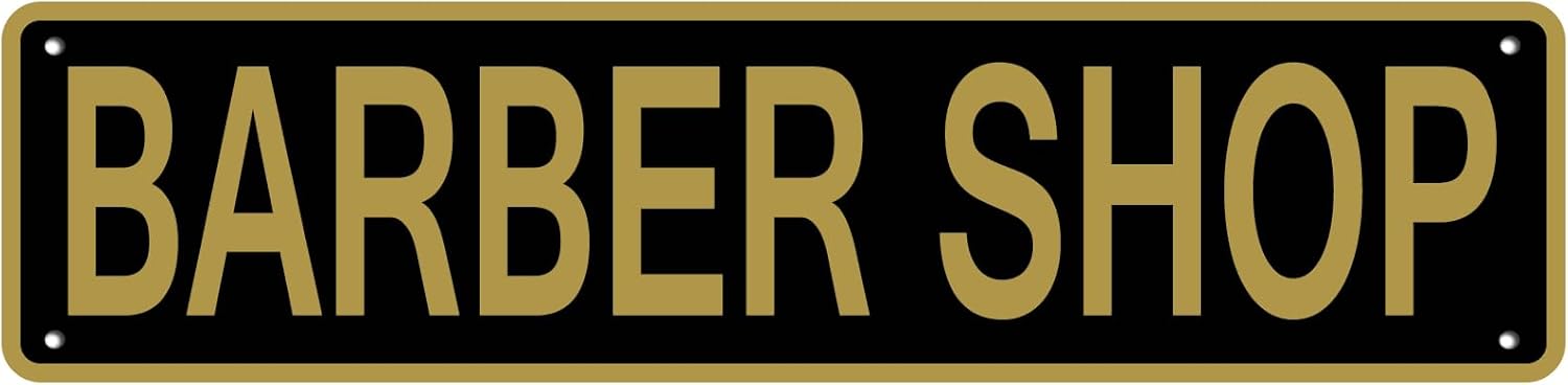 Vintage Tin Sign Barber Shop Sign Street Sign Retro Metal Sign for Home Bar Coffee Garden Indoor Ourdoor Decor 4x16Inch