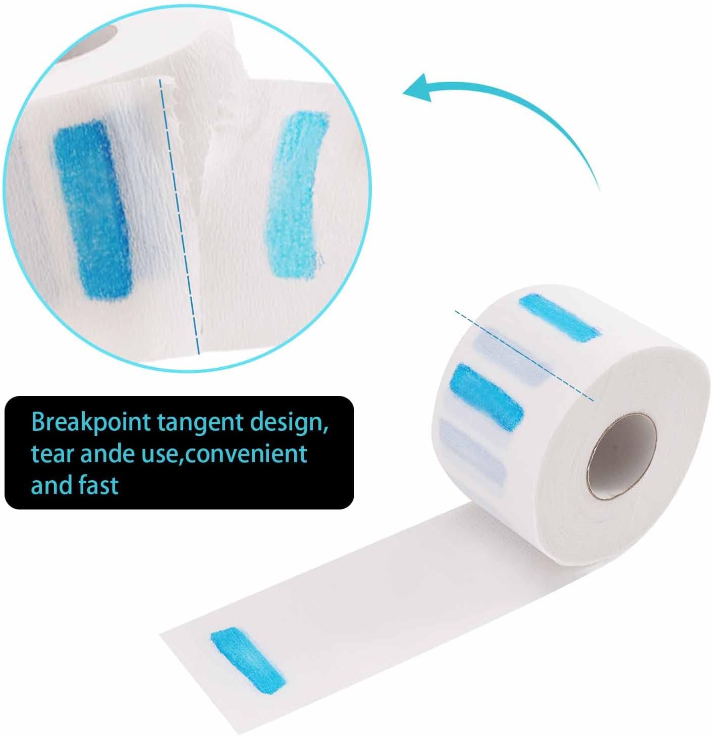 5 Rolls Disposable Barber Paper Neck Strips, Professional Stretchy Paper Neck Band Protector