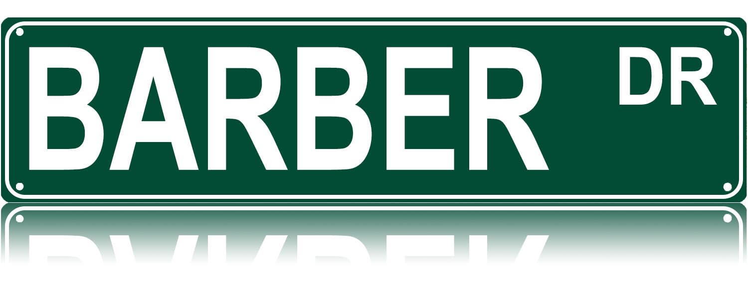 Barber Shop Metal Tin Sign Funny Vintage Slim Street Signs 16 x 4 Inch Wall Art for Home Farmhouse Bar Cafe Garage Indoor Outdoor Decor