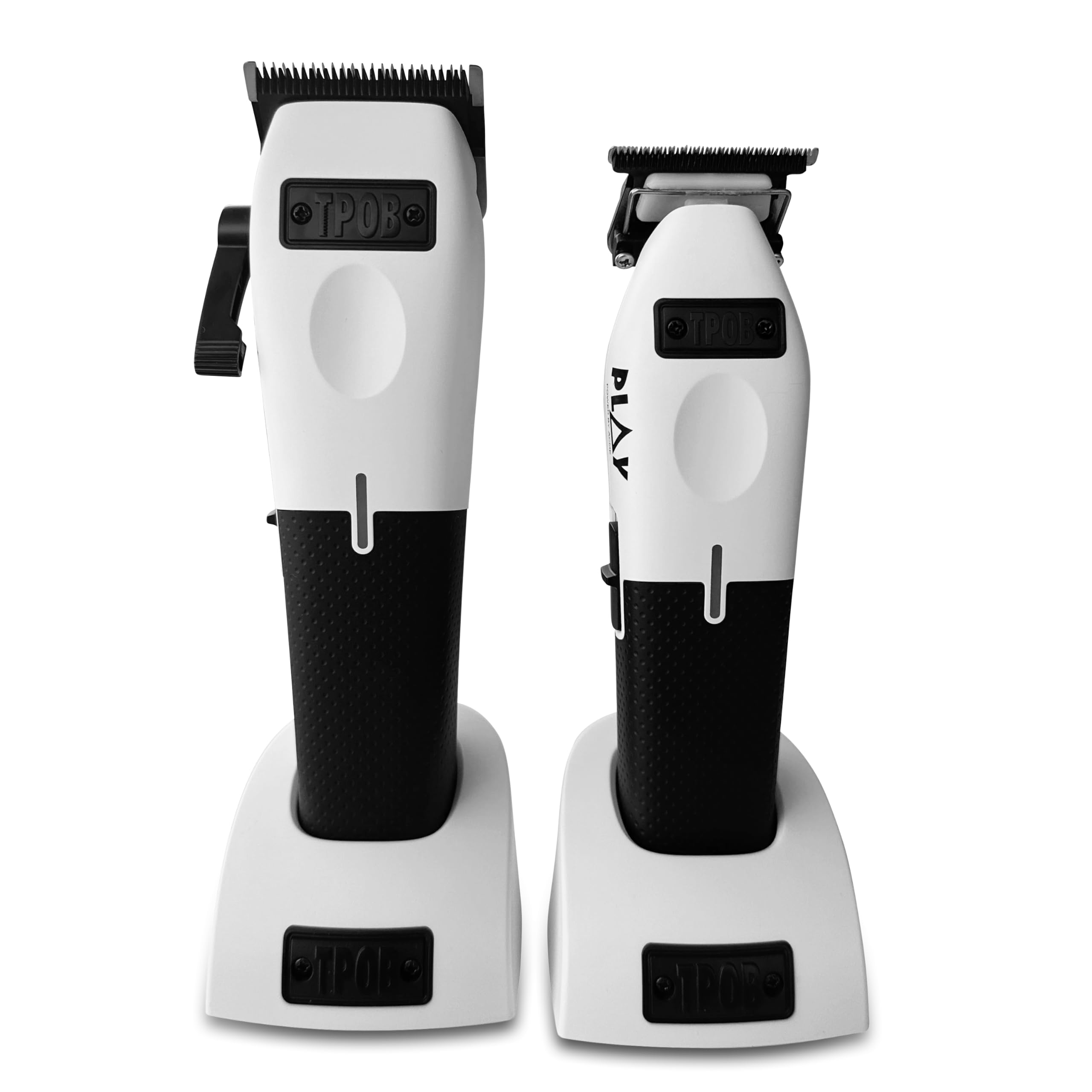 TPOB Play Barber Hair Clipper and Trimmer for Men 7500 RPM with Rubber Grips (Blackout 2 Set)
