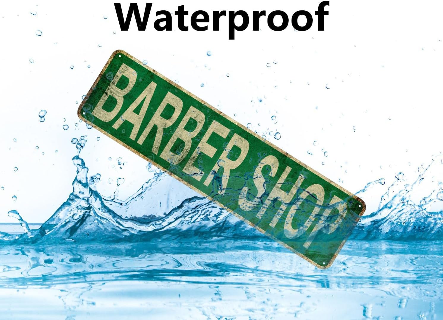 Barber Shop Metal Tin Sign Funny Vintage Slim Street Signs 16 x 4 Inch Wall Art for Home Farmhouse Bar Cafe Garage Indoor Outdoor Decor