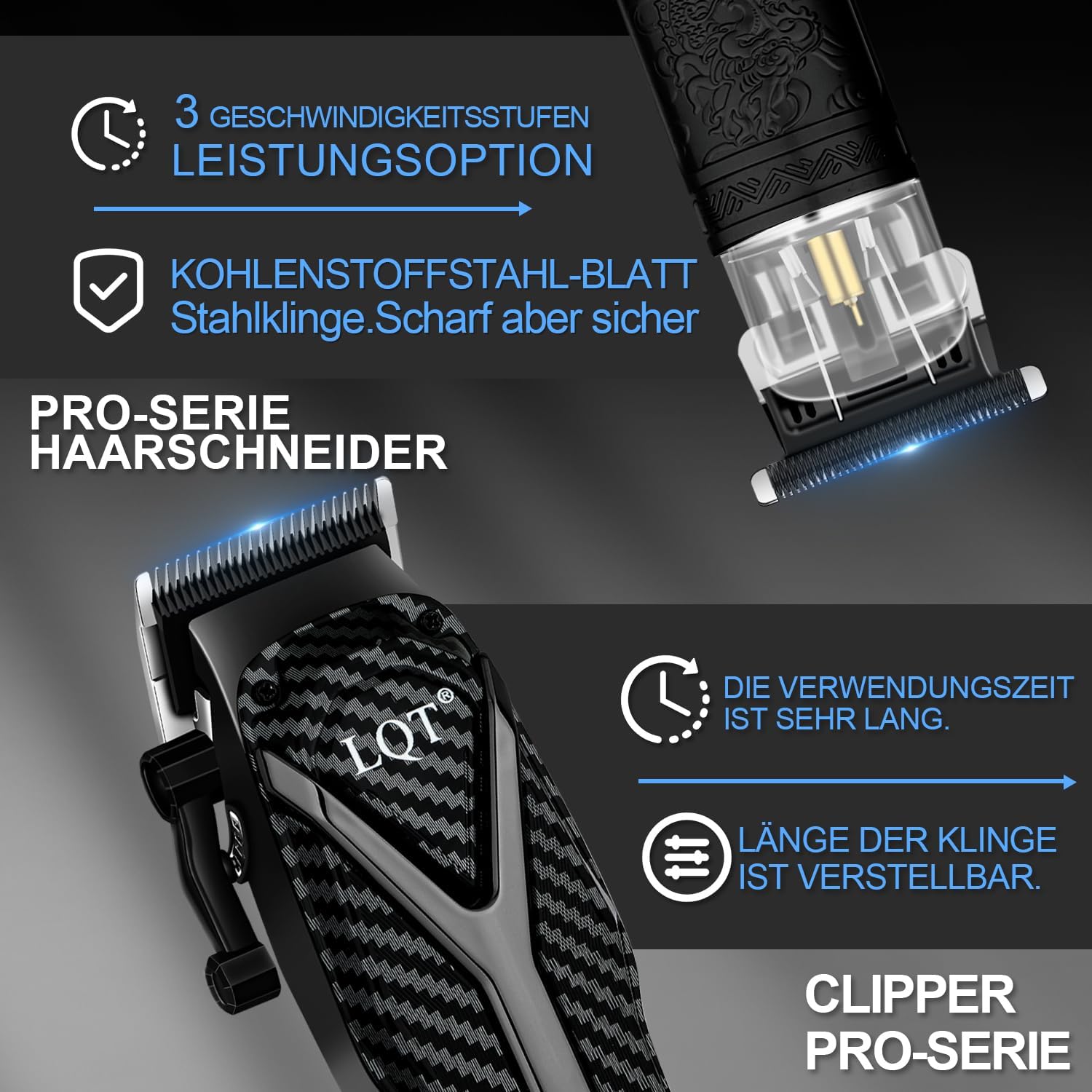 Hair Clippers for Men Professional, Hair Trimmer & Beard Electric Razor Kit, Barber Clipper Set for Men’s Grooming Cordless with LCD Display, Hair Cutting Clippers and Trimmers Set