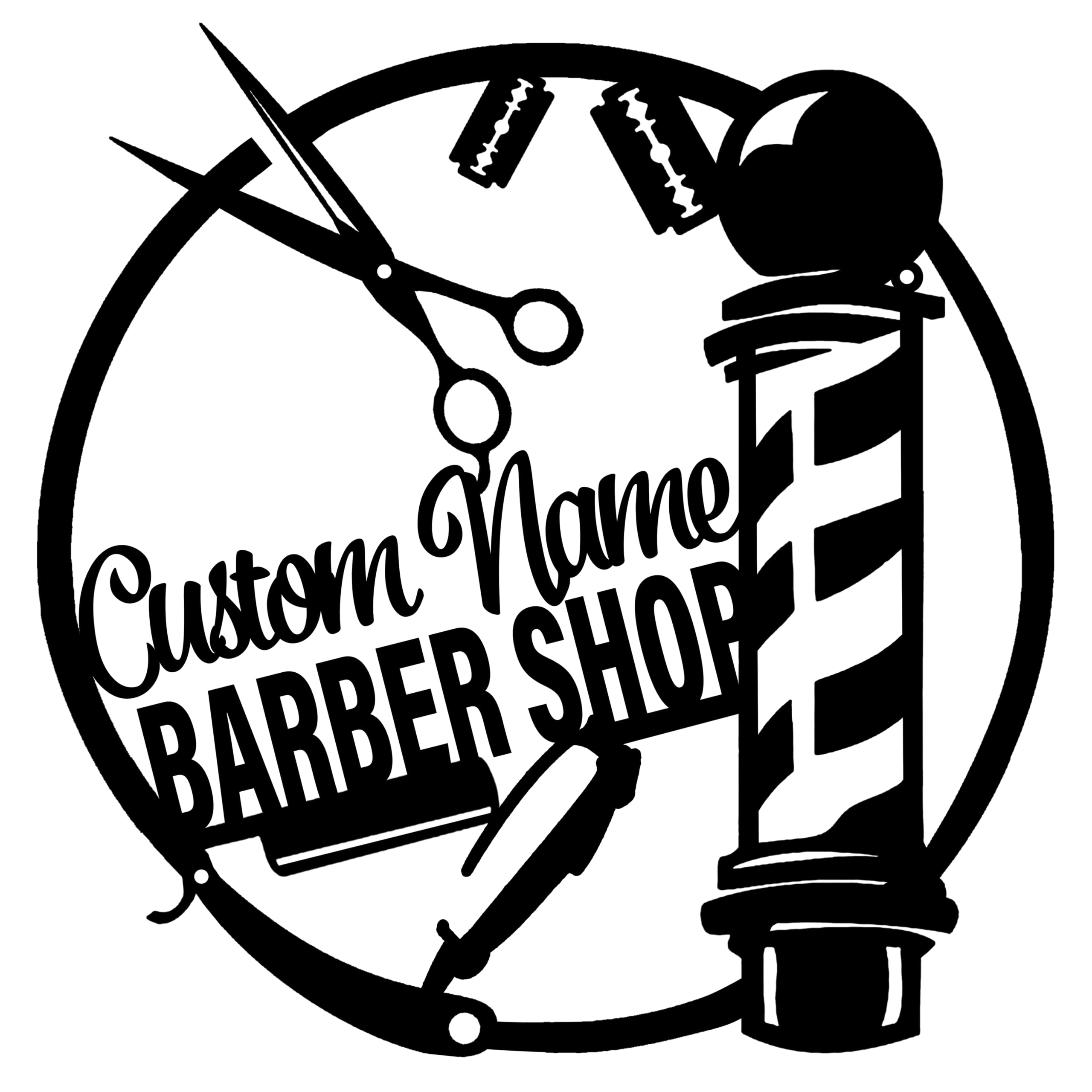 Custom Metal Sign for Barber Shop Decor, Heavy-Duty Steel Wall Art, Waterproof Barber Signs, Outdoor & Indoor Barbershop Wall Decor, Barber Gifts for Men Women (Style 7)