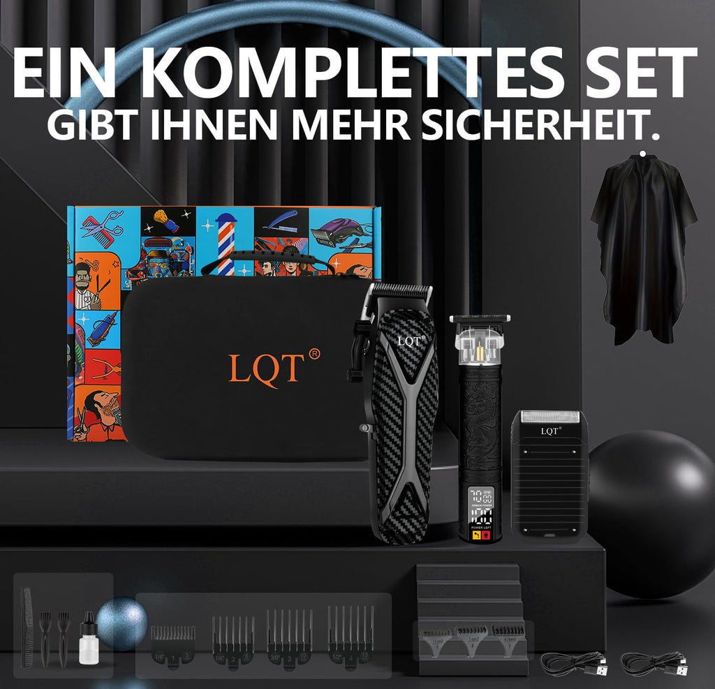 Hair Clippers for Men Professional, Hair Trimmer & Beard Electric Razor Kit, Barber Clipper Set for Men’s Grooming Cordless with LCD Display, Hair Cutting Clippers and Trimmers Set