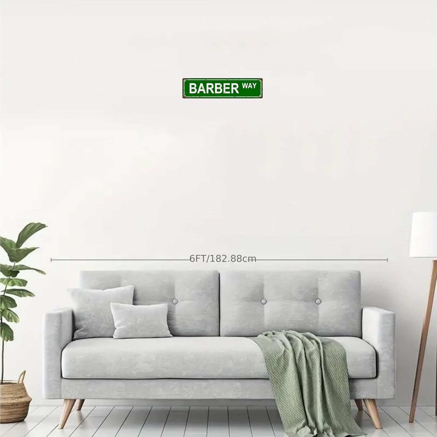 BARBER WAY OCCUPATION Metal Tin Street Sign Bar Cafe Garage Cave Home Room Wall Bathroom Farmhouse Garden Porch Patio Decor, 16 x 4 Inch
