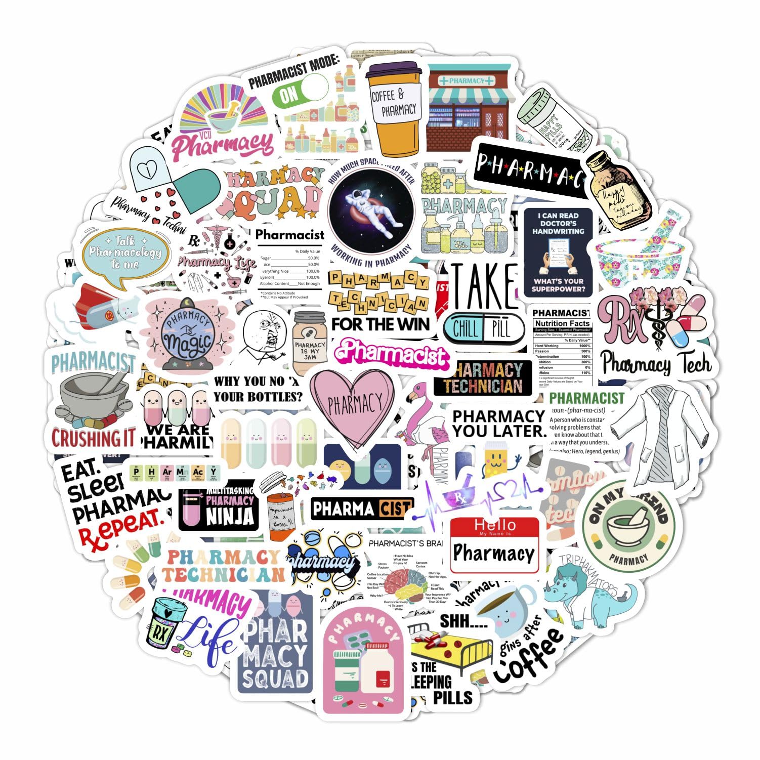 BulbaCraft 100Pcs Barber Stickers, Barbershop Stickers for Water Bottle & Laptop Decals - Barber Party Favors, Barbershop Accessories, Decorations & Supplies, Gifts for Women & Men