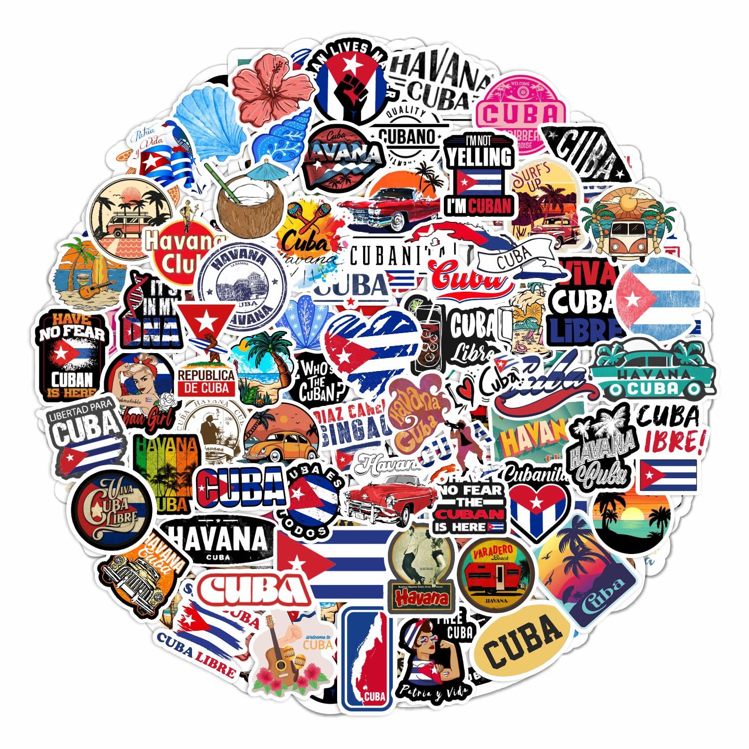 BulbaCraft 100Pcs Barber Stickers, Barbershop Stickers for Water Bottle & Laptop Decals - Barber Party Favors, Barbershop Accessories, Decorations & Supplies, Gifts for Women & Men