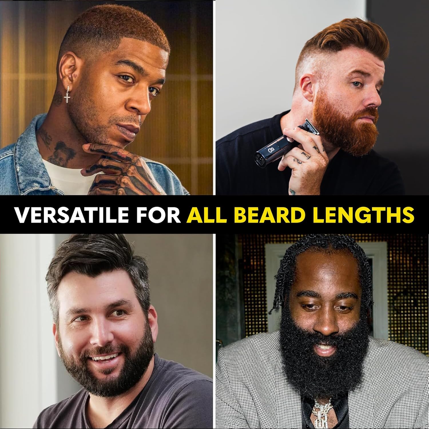 The Beard Club Professional T-Blade Beard Trimmer for Men with Straight Razor - Barber Electric Shaver & Hair Clippers for Men – Zero Gapped Cordless Hair Trimmer & Edger, Line Up Grooming Kit